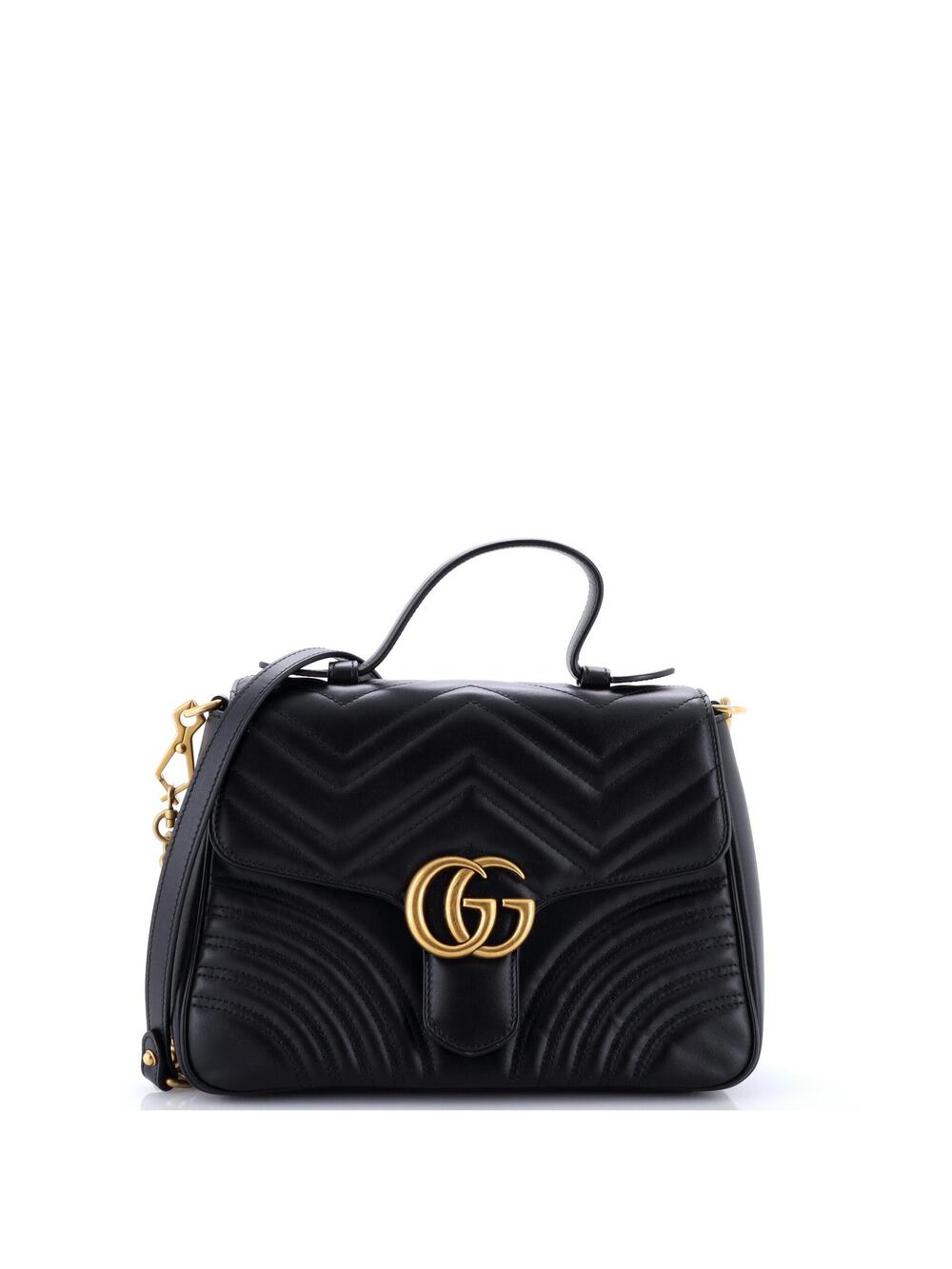 Gucci Gg Marmont Top Handle Flap Bag #349759G24B